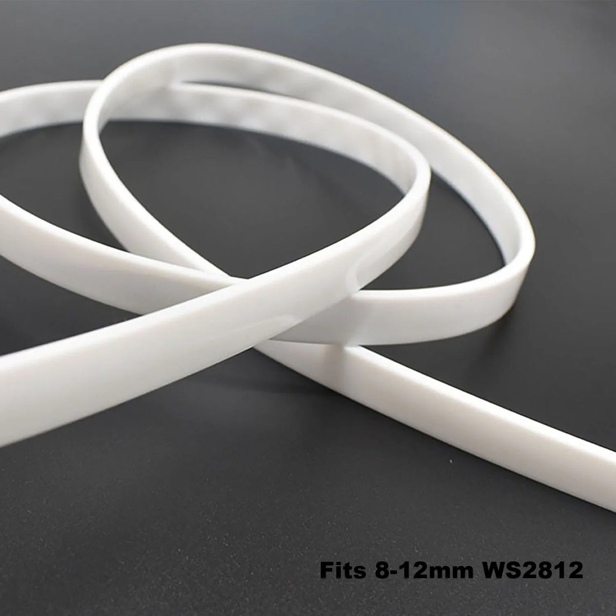 tube flexible protection ruban led blanc translucide moderne 12mm(ws2812) sans motif surface lisse