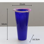 vases verre modernes colorés transparents opaques bols saladiers plats ondulés fleurs fruits table décoration