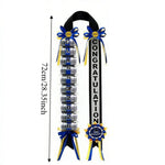 rubans graduation class of 2026 décoration voiture broches festives opaques rouges verts or