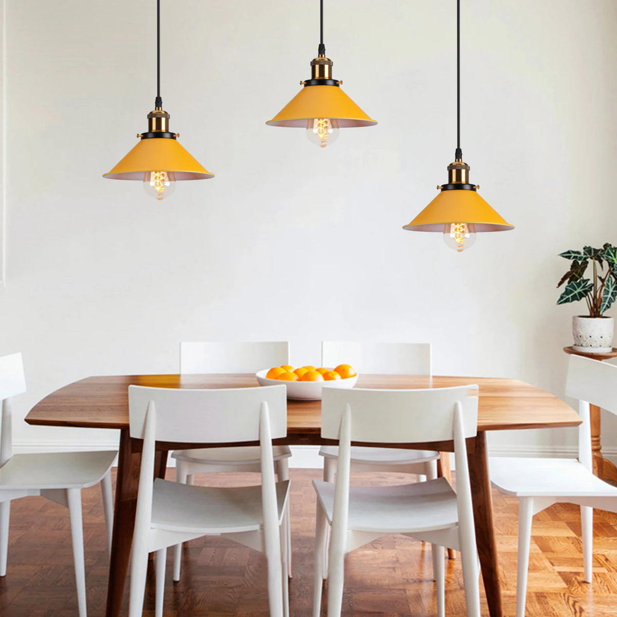 abat jour moderne fer noir blanc vert clair orange tringle ampoule fixe suspension