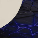 drap housse coton polyester géométrique moderne bleu noir poches adhésif chambre coucherqueenkingdouble