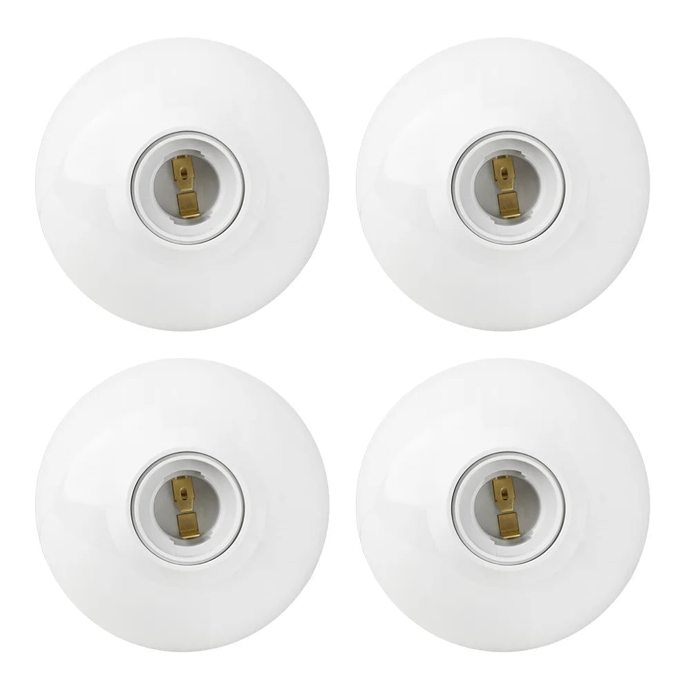 support ampoule led e27 blanc rond moderne fixation murale vis basse tension rohs lvd