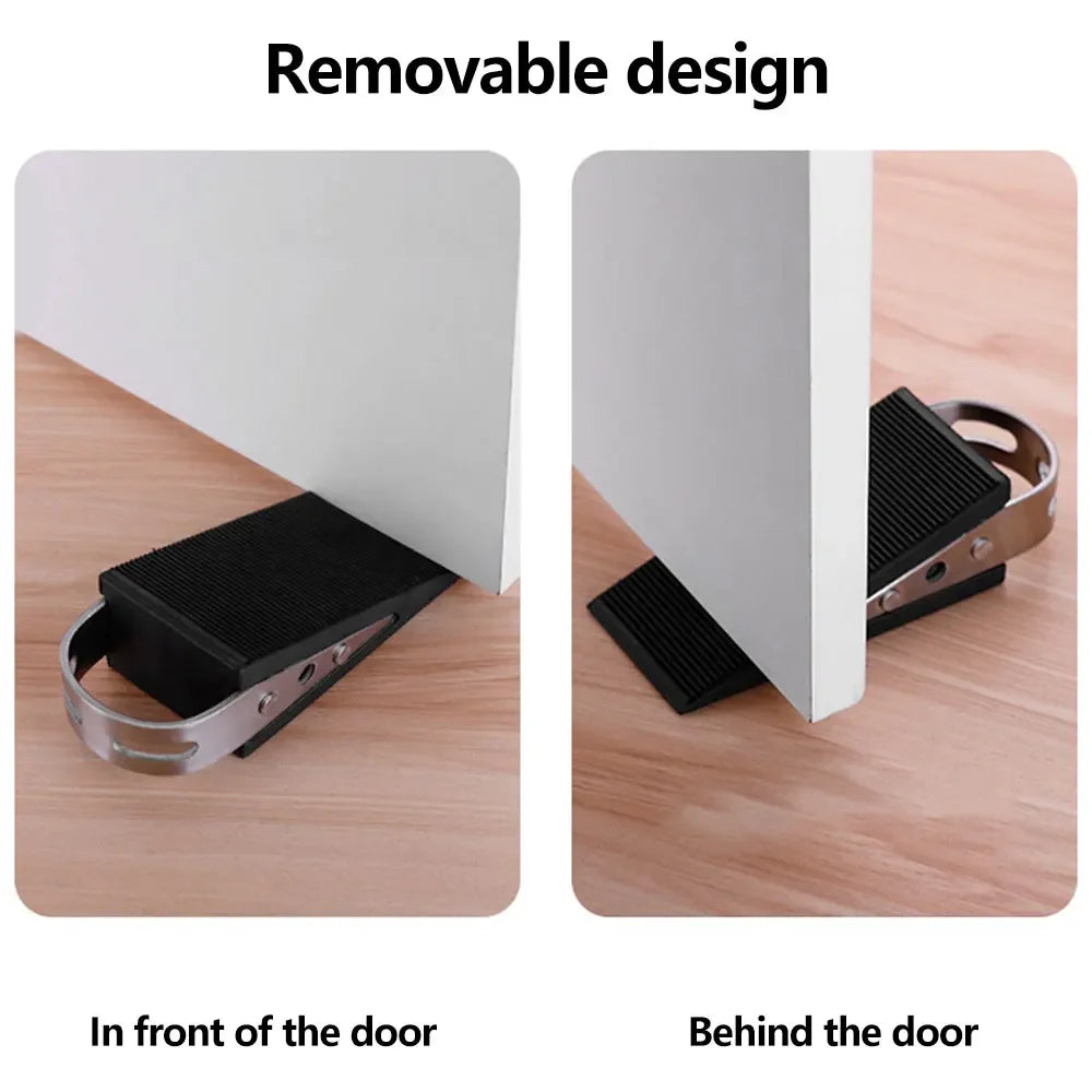 Détail de la cale de porte montrant le design élégant