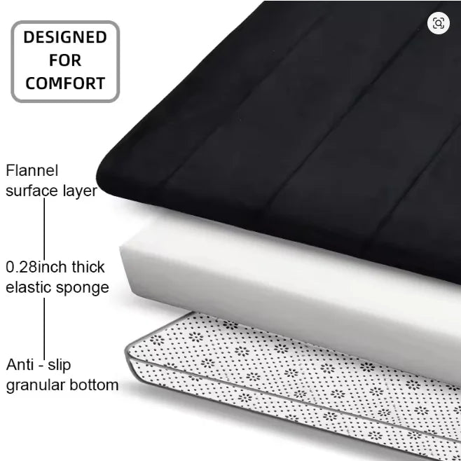 tapis sol gris doux moderne absorbant antidérapant machine lavable 40cm 60cm