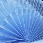 tissu voile plissé blanc bleu clair moderne polyester opacité respectueux environnement décoration bricolage couture