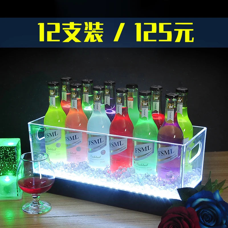 seau bouteilles transparent moderne clips lumineux led rechargeable via usb