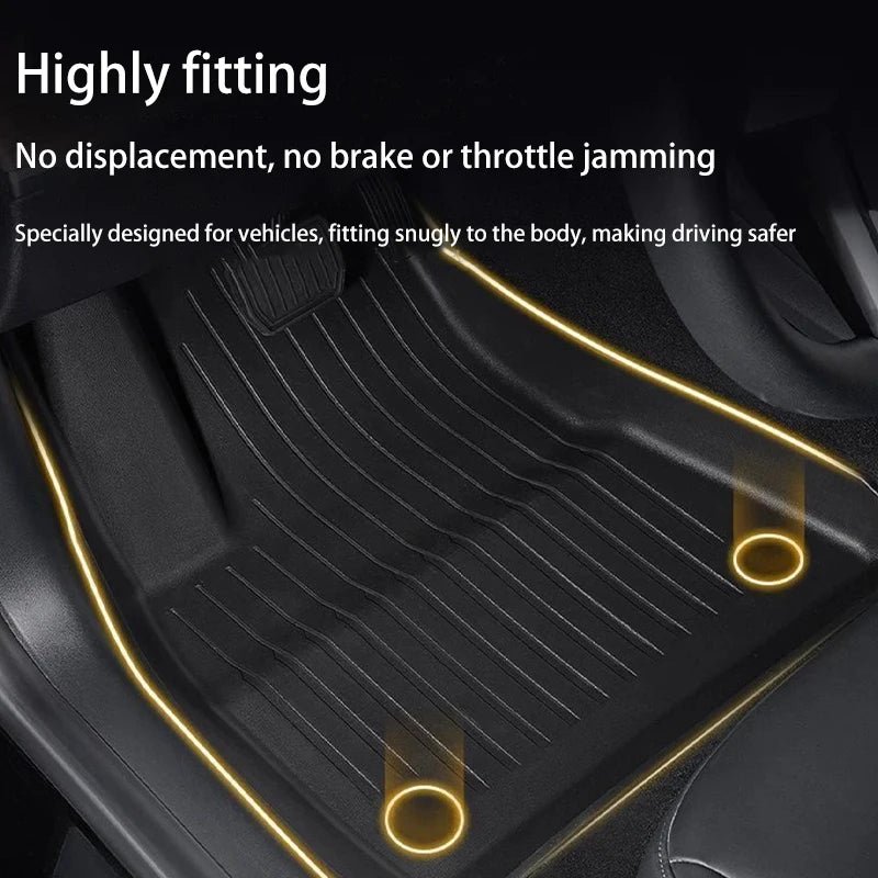tapis sol voiture tesla model 2025 imperméable anti dérapant noir moderne