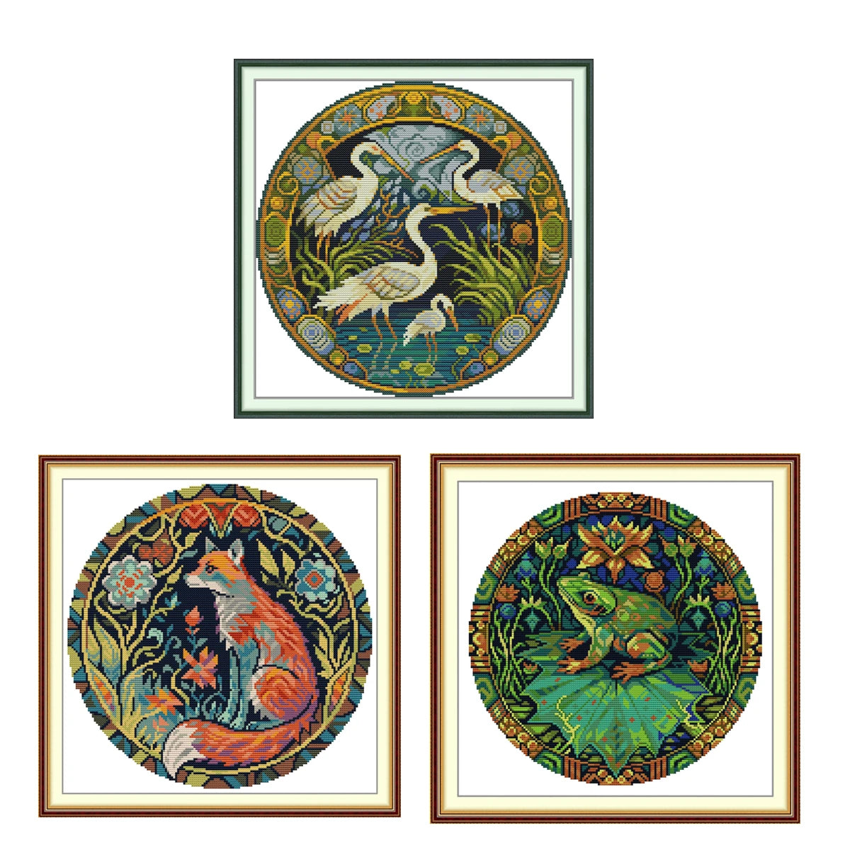 broderie oiseaux aquatiques 100 coton multicolore floral animalier art nouveau opaques kit diy travaux