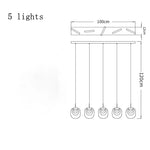 suspension lumineuse moderne transparent dorée fine élégante chaînes métalliques ampoules incluses