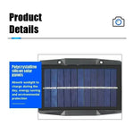 applique murale led solaire ip65 contemporaine éclairage extérieur panneaux solaires polycristallins noir