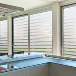 store volets blanc rayures horizontales moderne isolation thermique uv protection DIY