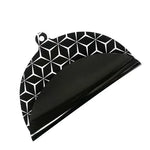 tapis protection silicone induction moderne noir blanc motif cubes adhésif cuisine