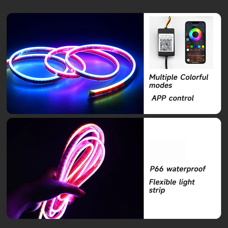 Contrôle de la bande LED via application mobile sur smartphone