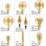 ampoules led spirale dorée vintage écolaire e27 220v 50000h 250 lumens doré translucent