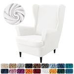 housse fauteuil oreilles velours extensible repose pied salon salon chambre
