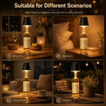 lampe led rechargeable rgb portable veilleuse moderne élégante noir transparent tactile