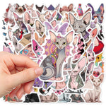 stickers animaux chatons fleurs dessin animé différents coloris opaques adhésifs maison téléphone vinyl