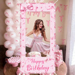 cadre photo rose rubans coeurs happy birthday clips occasion anniversaire saint valentin fête mères