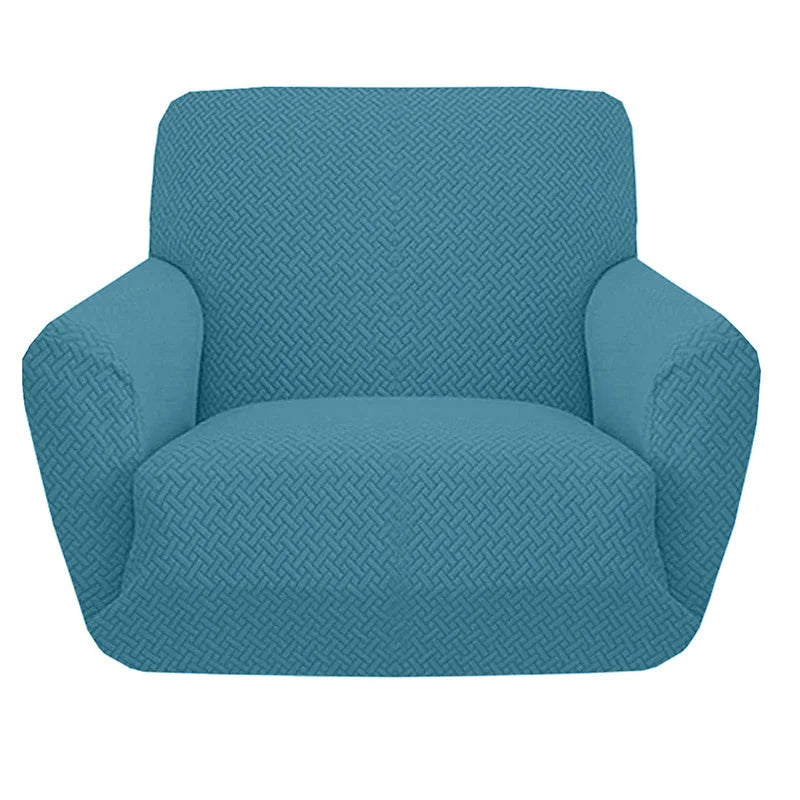 housses fauteuil moderne beige gris vert motif géométrique adhésif anti dérapants polaire polyester