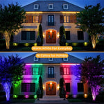 projecteur paysage led noir moderne télécommande ip65 étanche 10w 220v