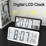 horloge murale numérique moderne horloge digitale affichage température date noir blanc minimaliste