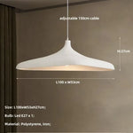 suspension lumineuse moderne câble suspendu ampoule E27 intégrée résine opaque beigeclair chambre salon restaurant
