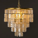 lustre pendentif coquillage vintage blanc doré salon chambre restaurant