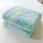 couverture multicolore fourrure douce hiver adulte rectangle anti boulochage voyage maison avion