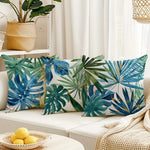 taies d'oreiller motif feuilles tropicales moderne polyester peacheskin 40x40cm 45x45cm 50x50cm 60x60cm