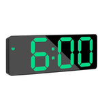 horloge murale numérique moderne LED noir blanc température date alarme télécommande