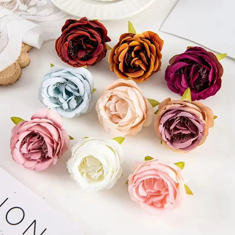 décoration intérieure fleurs artificielles roses mixtes couleurs feuilles vertes romantique occasion mariage anniversaire