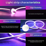 ruban lumineux flexible rgb wifi siri controle voix moderne minimaliste étanche 12v led 3000k