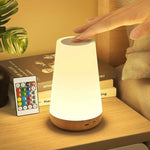 lampe table led changeante rechargeable usb blanc bois moderne minimaliste tactile