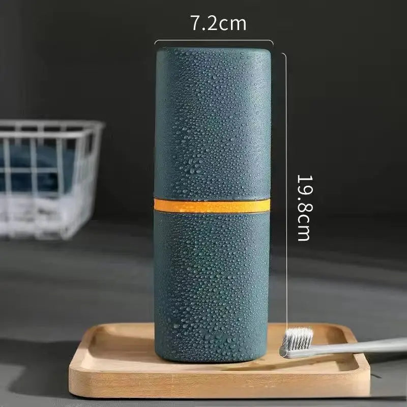 tasse pliable moderne brosse dents crème dentifrice blanc rose bleu gris texture goutte'eau