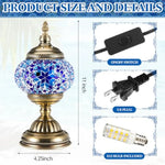 kit diy lampe turque mosaïque verre bleu blanc doré étoile losange transparent artisanal