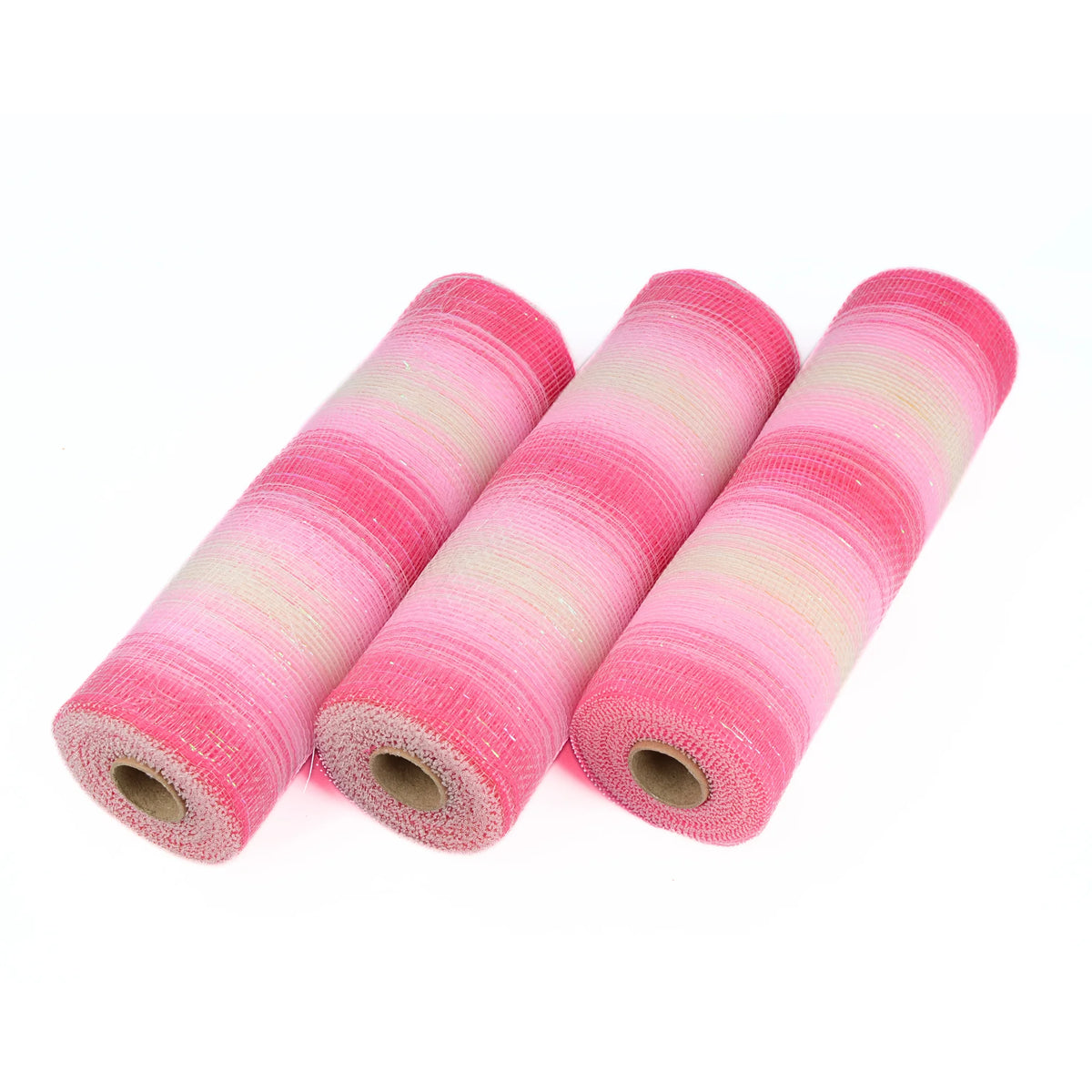 ruban filet polyester rayures horizontales rose bleu vert clair moderne 10 pouces large 10