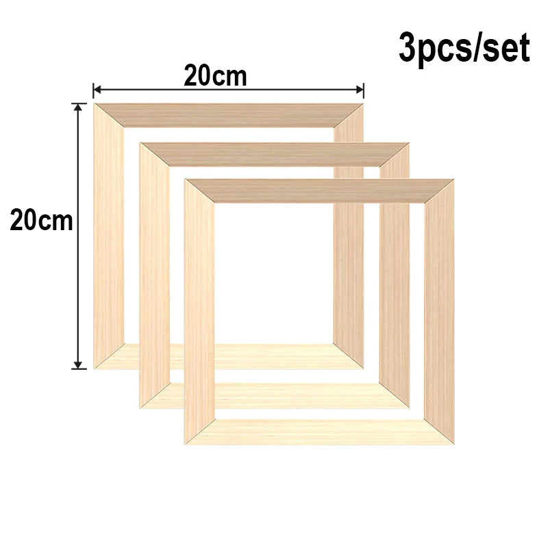 cadres photo bois naturel classiques décoration peinture moderne 15x15 20x20 30x30 cm