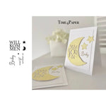 matrices découpe tampons scrapbooking carte postale ruban coeurs points carreaux bleu clair blanc artisanal