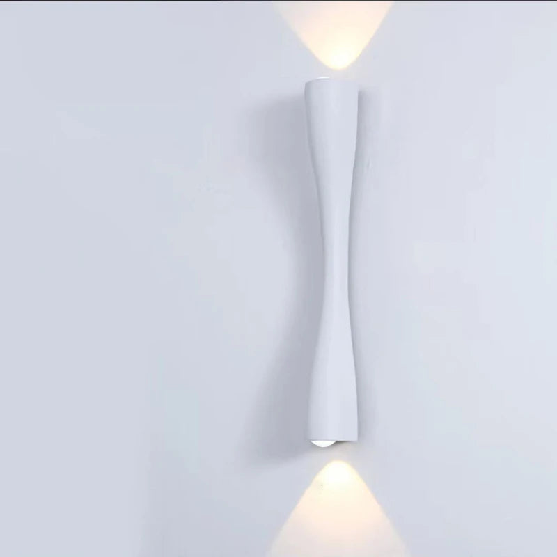 lampe murale moderne led or noir blanc contemporain éclairage maison fixations courbes opaques 24v