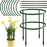 support plante plastique vert foncé moderne 12 pièces tiges fixations jardin fleurs