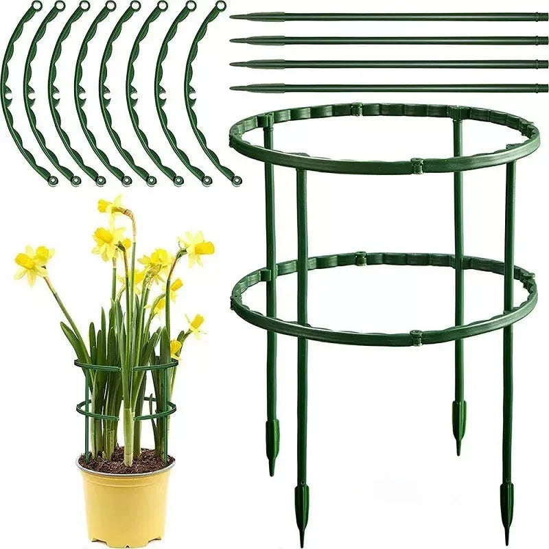 support plante plastique vert foncé moderne 12 pièces tiges fixations jardin fleurs