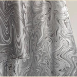 tissu polyester gris argenté marbré texture ondulée moderne élégant tissu brocart 150cm large