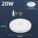 lampe led motion sensor veilleuse nuit chambre couloir salle bain blanc moderne radar 12w