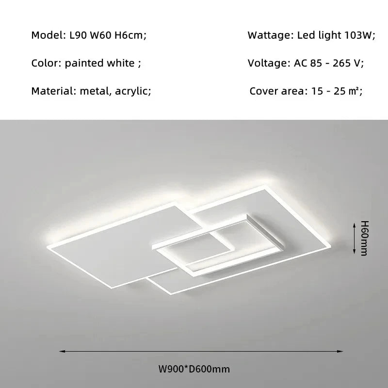 plafonnier led blanc moderne contemporain 42w 52w 45w 55w 103w