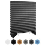 rideau lamelles tissu moderne adhésif opaque rayures horizontales blanc marron noir gris bleu semi