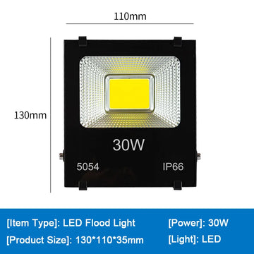 projecteur led extérieur 10w 20w 30w 50w 100w 200w ip66 moderne noir aluminium