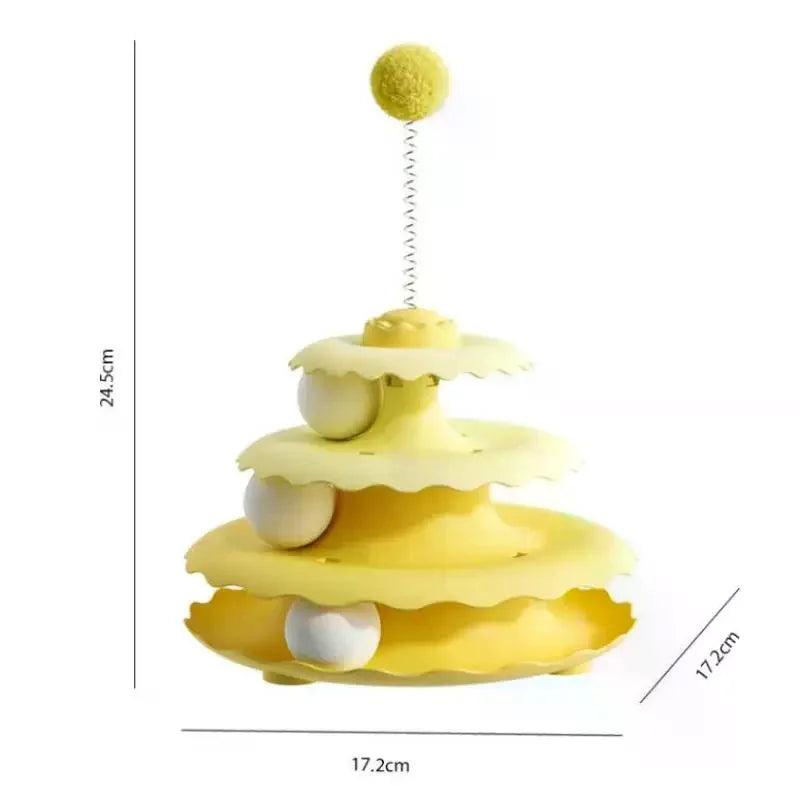 jouet chats moderne jaune blanc rondes plates dentelées auto entretien minimaliste