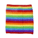 serviette crochet fait main motif rayures horizontales artisanale décoration maison enfant