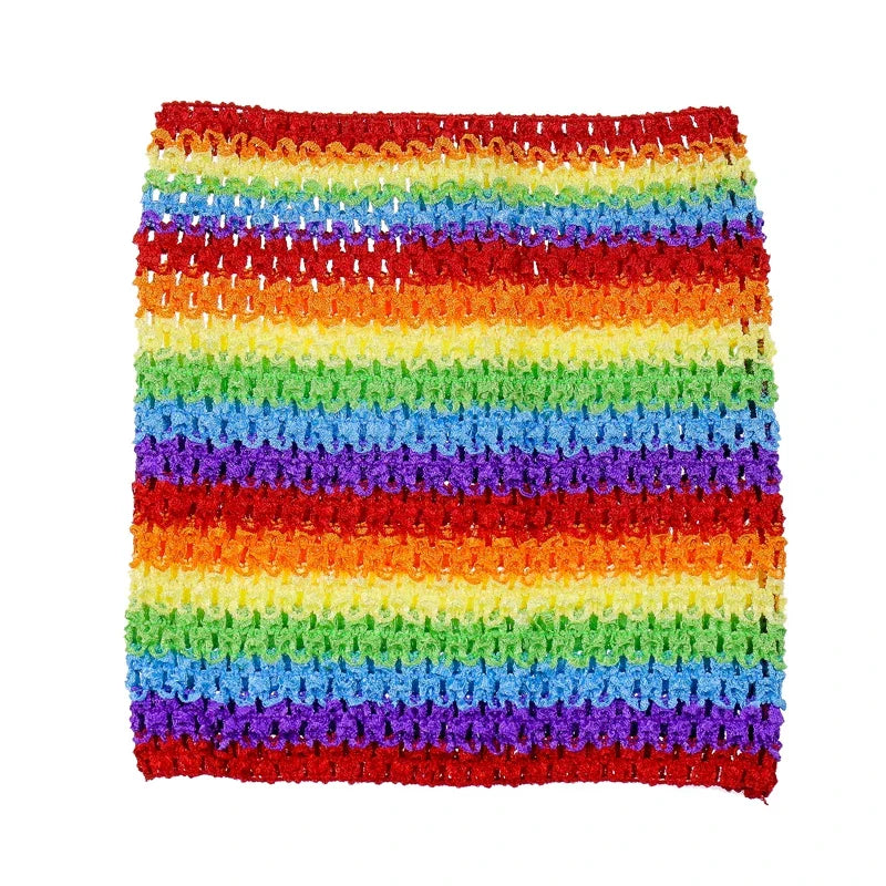 serviette crochet fait main motif rayures horizontales artisanale décoration maison enfant