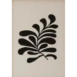affiches art minimalistes feuilles stylisées abstraction blanche noire décoration salon moderne